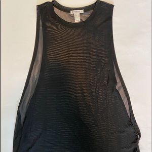 Black Mesh Workout Tank